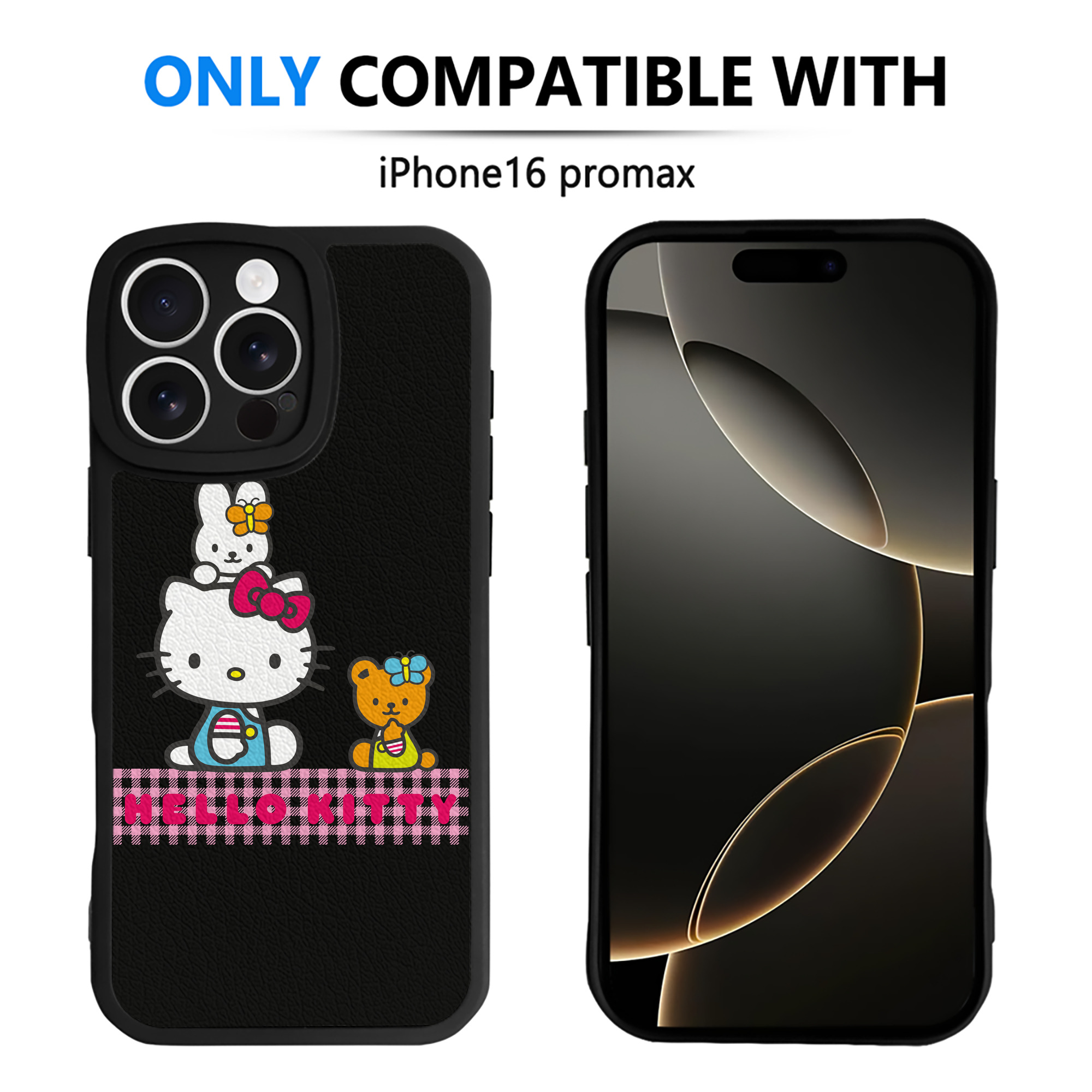 （画像用） Hello Kitty ハローキティ 【iPhone 16シリーズ対応】シリコンスマホケース（レザー調） 材質：シリコン